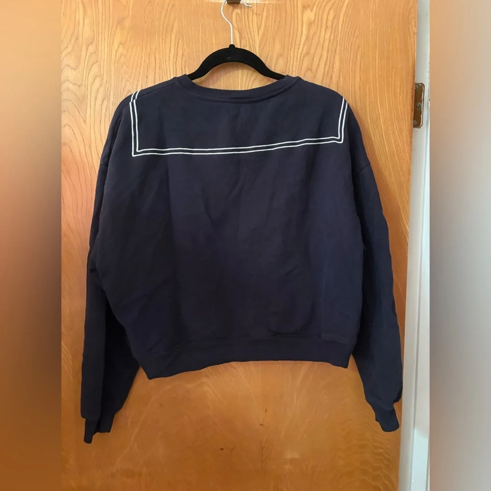 KULE Navy Sweatshirt with White Accents - Picture 8 of 8